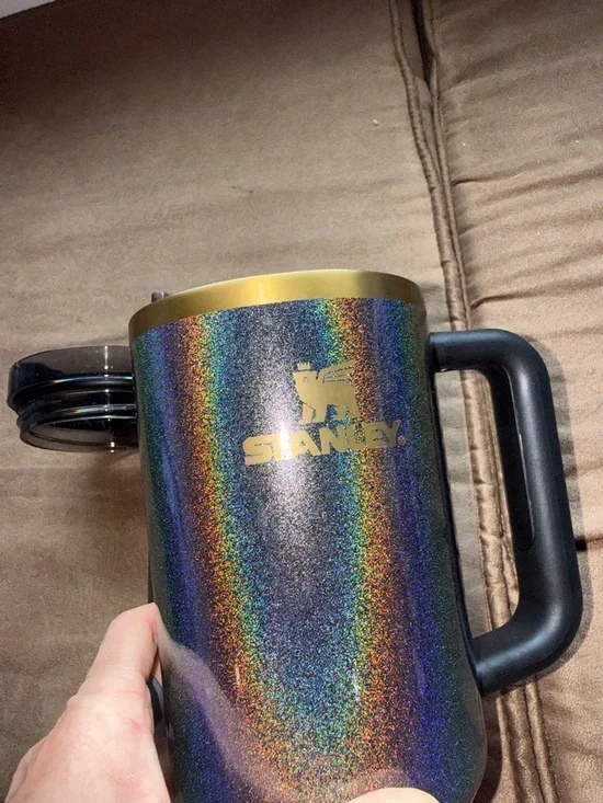 Stanley Iridescent Rainbow Glitter Travel Tumbler with Handle - Picture 3 of 5
